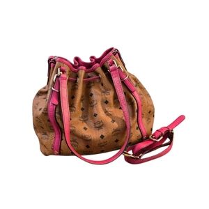 MCM Tan and Pink Shoulder Bag